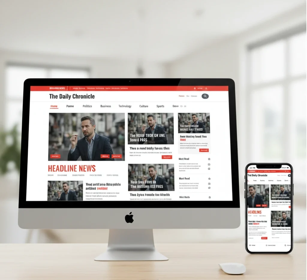 News portal website design service in Bangladesh